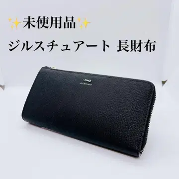 [ 미사용품 ] JILL STUART 블랙 장지갑 천연 가죽 L자 지퍼