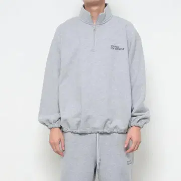 [ STRIPES FOR CREATIVE ] HALF ZIP SWEAT