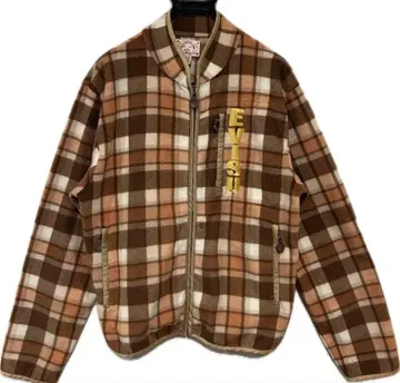 EVISU 플리스 체크 플리스 자켓 40