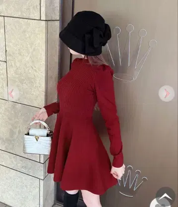 rady 케이블 니트 원피스 레드