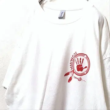 길단 MMIWG2S 로고 티셔츠 화이트 XL 구제 의류