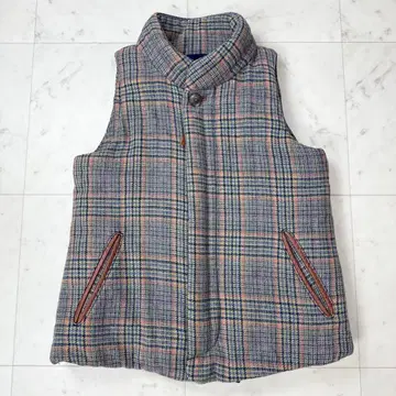 팔라스 팰리스 충전솜 베스트 숨김 후드 멀티 컬러 체크 사이즈 3