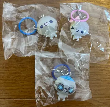 푸쿠푸쿠 아와와짱 캡슐 토이 코롱토 클리어 메지루시 참 3종 세트