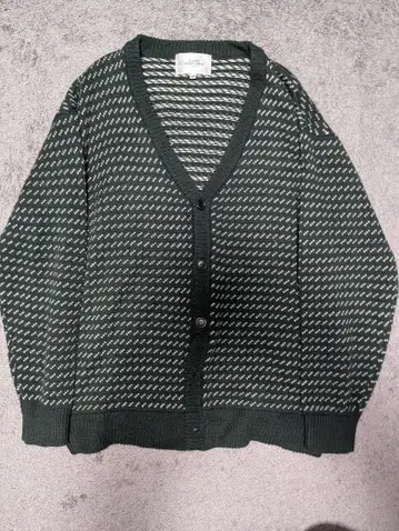 버즈아이 니트 가디건 그린