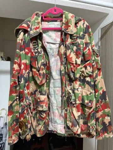 카모 패턴 후드 부착 밀리터리 자켓 52
