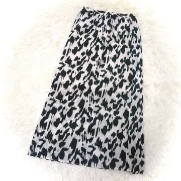 차오패닉 레오파드 무늬 이지 롱 스커트 F 그린 애니멀