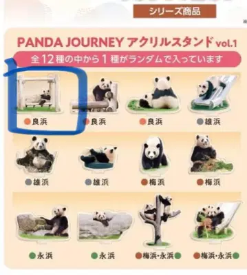 랜덤 아크릴 스탠드 료우힌 어드벤처 월드 팬더 아크릴 스탠드