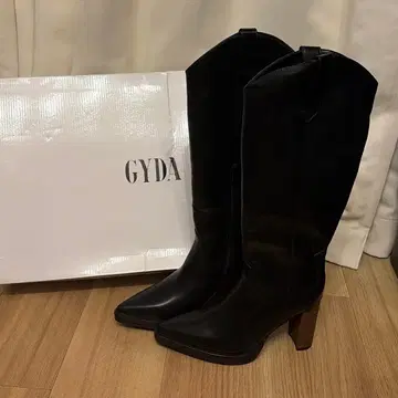 새상품 GYDA 제이다 포인트 웨스턴 부츠 롱 부츠 M 23.5