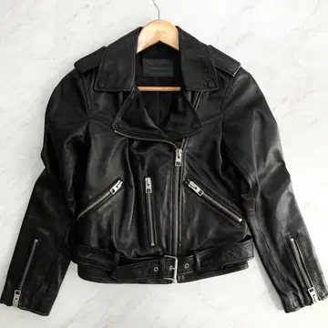 [ 미사용급 ] ALL SAINTS 더블 라이더스 램 가죽 블랙 4