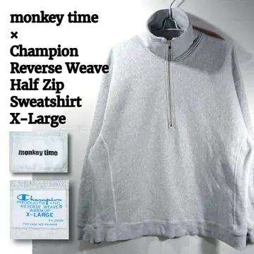 몽키타임 x 챔피온 리버스 위브 하프 지퍼 맨투맨/XL