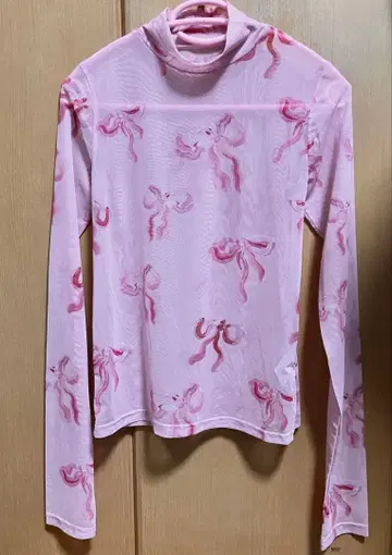 POPPY 리본 시스루 상의