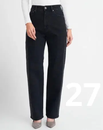 야누크 블랙 스트레이트 데님 LEA 27