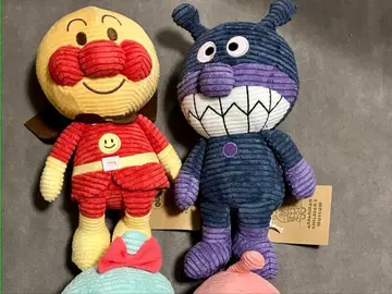 호빵맨 뮤지엄 한정판 호빵맨, 세균맨 봉제 인형 세트