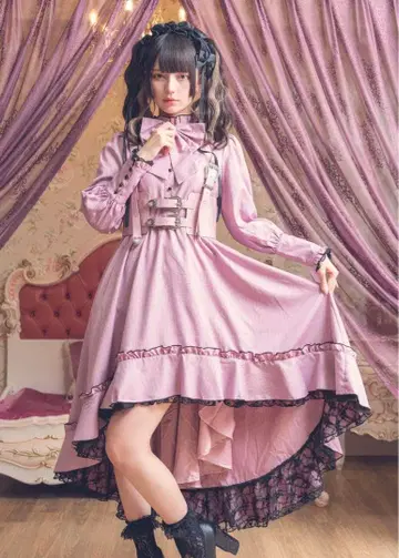 ManonTokyo 피쉬테일 하네스 고스 원피스 블랙