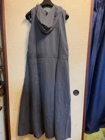 후드 부착 오버롤 스커트 그레이 3L 미사용 새상품