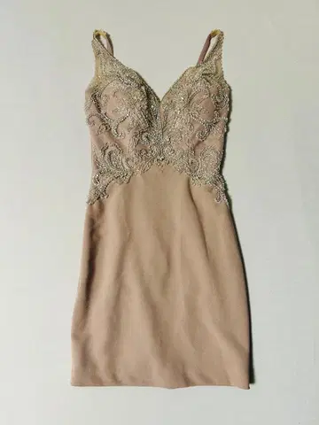 IRMA 비즈 자수 슬립 드레스