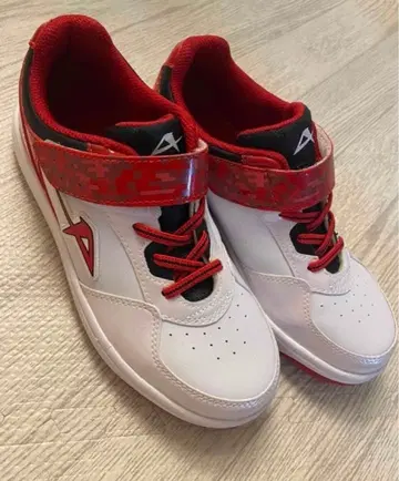 ASAHI 스니커즈 화이트/레드 22.5cm EE