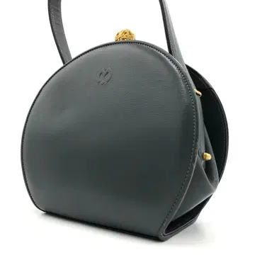 mila schon 밀라숀 핸드백 블랙 가죽 가마구치 원형