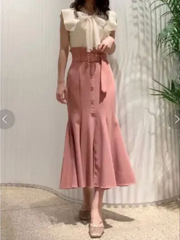 snidel 프론트 버튼 머메이드 스커트