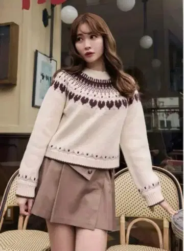 herlipto Heart Fair Isle Knit Pullover