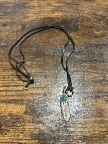 페더 헤드 터콰이즈 블루 실버 925 도치기 가죽