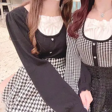 evelyn 하트 비쥬 니트