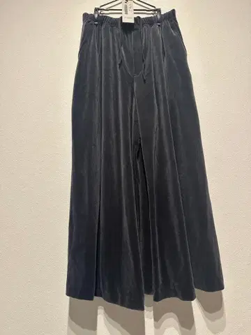 24AW lad musician 벨로아 와이드 팬츠 다크 그레이 44