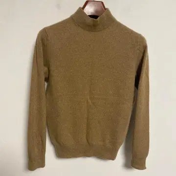 UNIQLO 캐시미어 100% 베이지 하이넥 스웨터 XS
