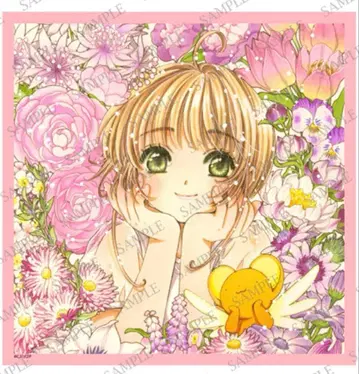 CLAMP전 카드캡터 사쿠라 프린트 손수건