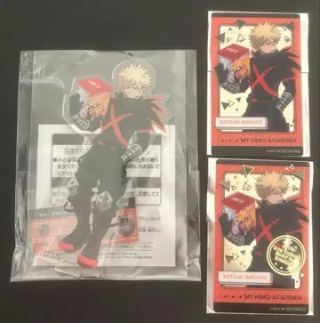 히로아카 바쿠고 카츠키 빅 아크릴 스탠드 카드 2종 포함 남코 한정품