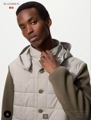 유니클로 JW ANDERSON 콤비네이션 퀼팅 자켓 S