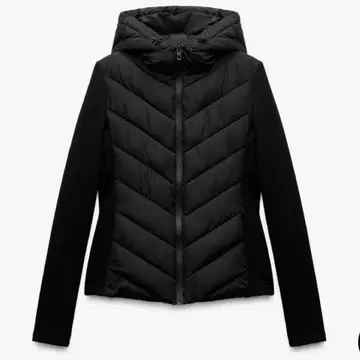ZARA 새상품 대비 퍼프 자켓 블랙 다운 자켓 허리
