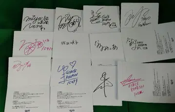 경륜 걸스케이린 친필 사인 쿼터 카드 대지 12장 일괄