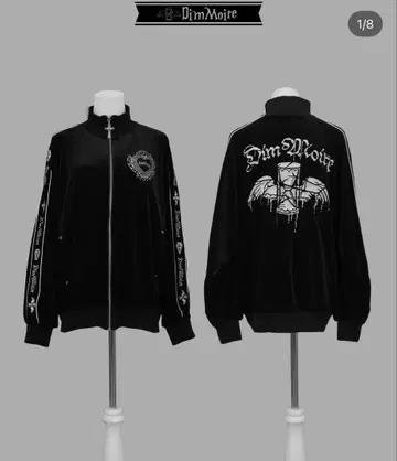 Dim Moire 벨로아 저리 상의 M 블랙