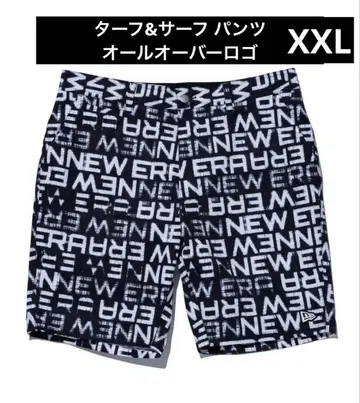 뉴에라 터프&서프 팬츠 올오버 로고 블랙 | 골프