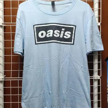 oasis 로고 T셔츠 L 스카이블루 GILDAN