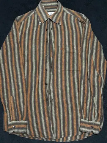 구제 의류 Renato Balestra 린넨 혼방 스트라이프 셔츠