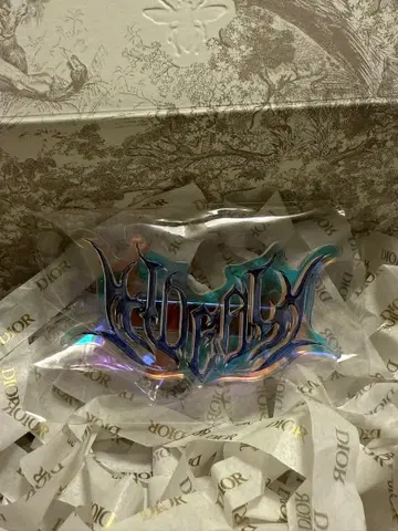 Azavana [IDEAL] 로고 아크릴 헤어 클립 오로라 디자인