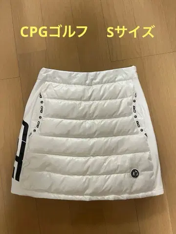 CPG 골프 퀼팅 다운 미니스커트 화이트 S 사이즈