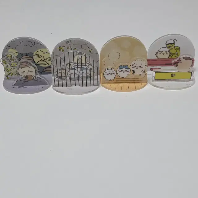 일괄) 치이카와 디오라마 아크릴 스탠드 온천랏코 라멘시사 도토리우사기