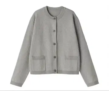 무인양품 워셔블 크루넥 가디건 그레이 L