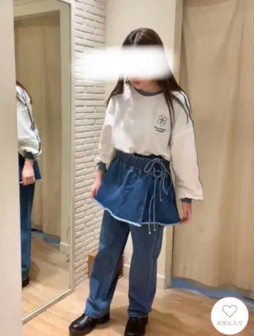 스커트 세트 데님 팬츠