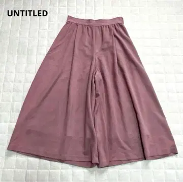 [언타이틀] 와이드 팬츠 플레어 스칸츠 무지 핑크 일본제 0