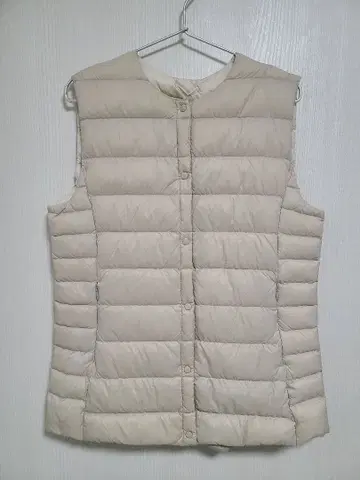 새상품 시마무라 프리미엄 라이트 다운 다운 베스트 베이지 여성용