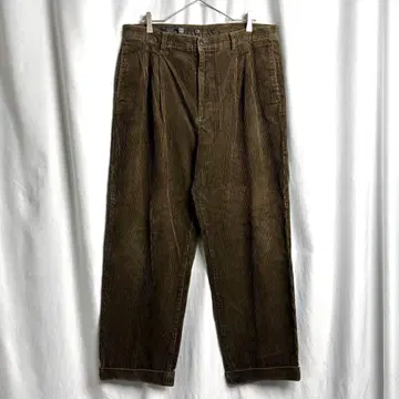 90s GAP 2턱 굵은 폭 코듀로이 팬츠 W35 x L29 브라운