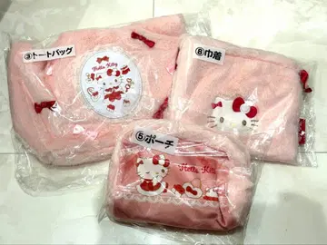 헬로키티 1번 복권 토트백 복조리 파우치 세트 산리오 당첨 복권