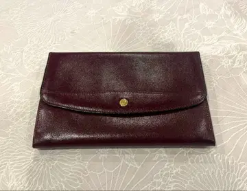 goldpfeil 버건디 가죽 장지갑