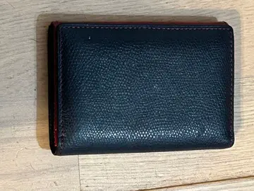 천연 가죽 이단 접이식 명함지갑