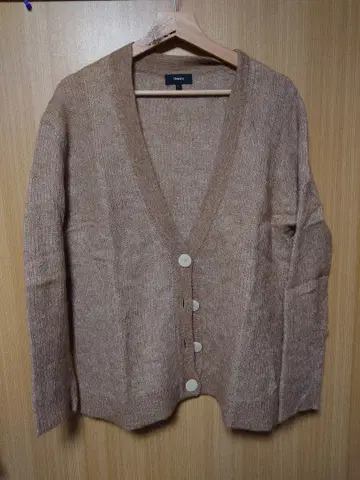 theory 알파카 가디건 카멜 베이지 US L