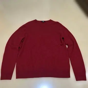 UNIQLO 와인 레드 크루넥 스웨터 XL